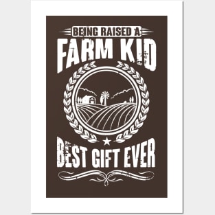 Raised as a farmkid (white) Posters and Art